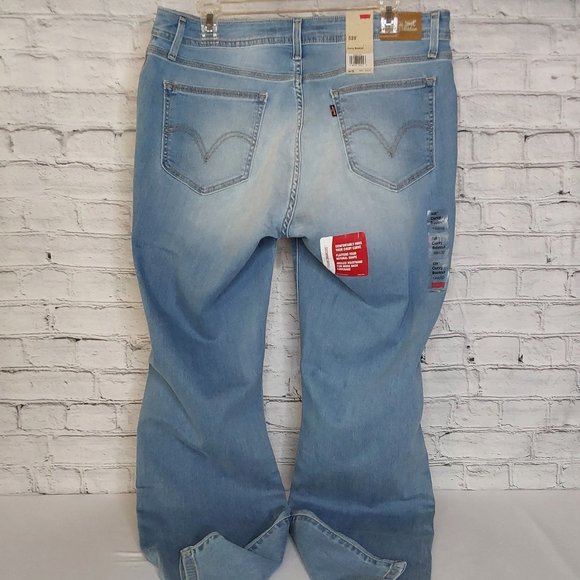 LEVI'S 529 MID~RISE CURVY 'FIGURE ENHANCERS' RELAXED FIT BOOTCUT SILVER TAB JEAN - Picture 3 of 16